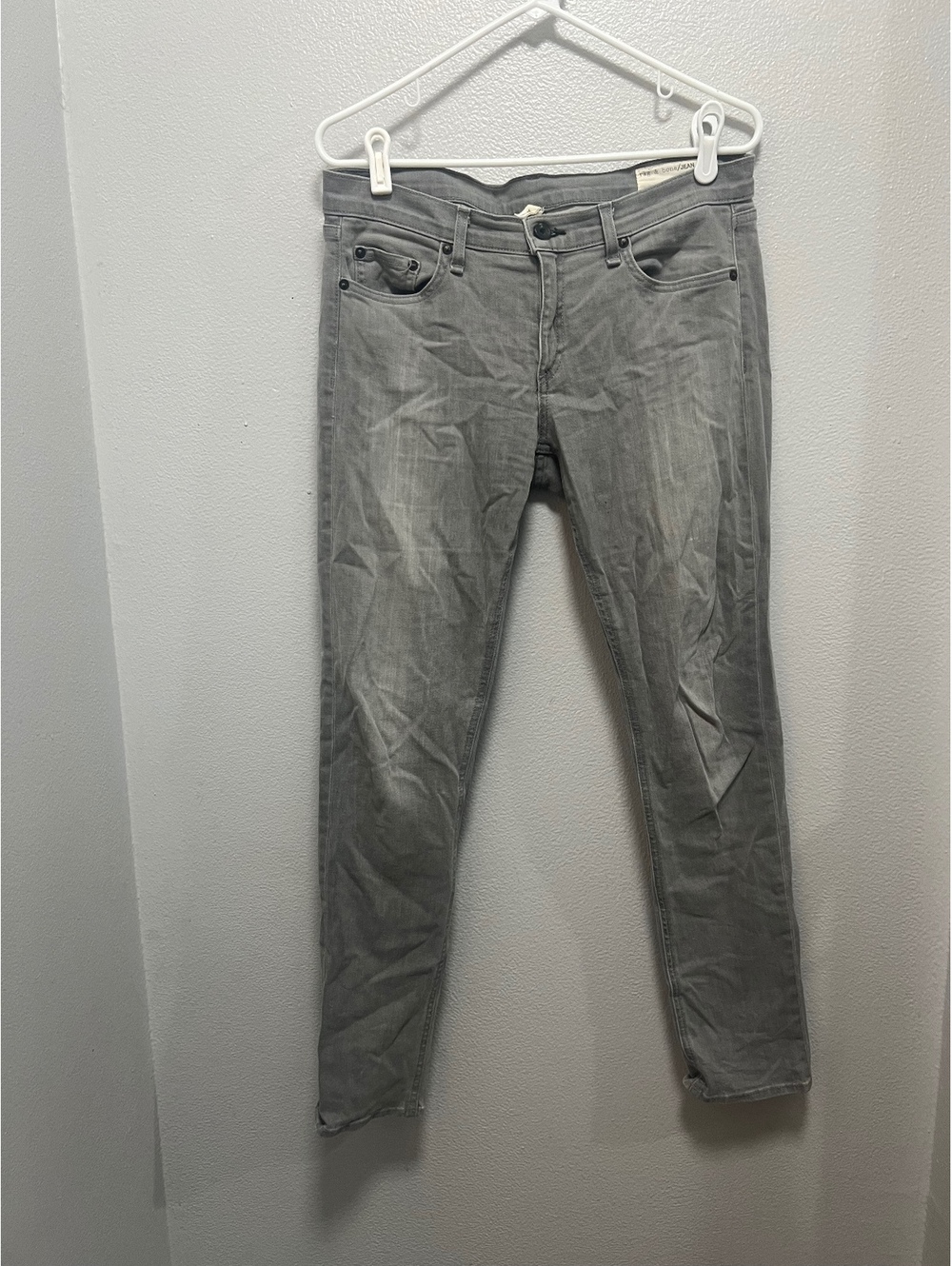 Rag & Bone JEAN the Dre size 28 Gray Wash Skinny Jeans Denim